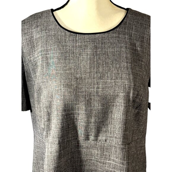 Joro Fashion Gray Shift Dress Sz 16P Petite Short-Sleeve Knee-Length - Picture 4 of 7